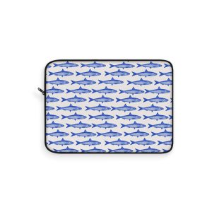 Sardines Pattern Laptop Sleeve with Padded Fleece Interior